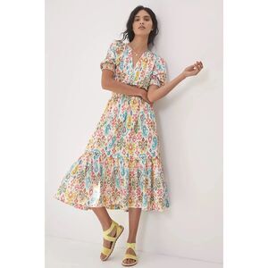 by Anthropologie Felipa Boho Ikat Tiered Maxi Dress Size S